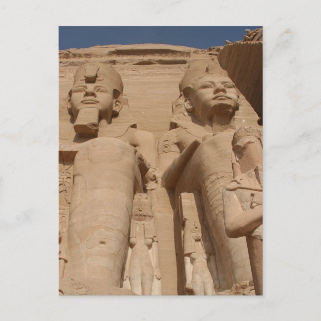 abu simbel stonework postcard (Front)