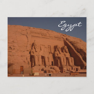 abu simbel sunlit postcard
