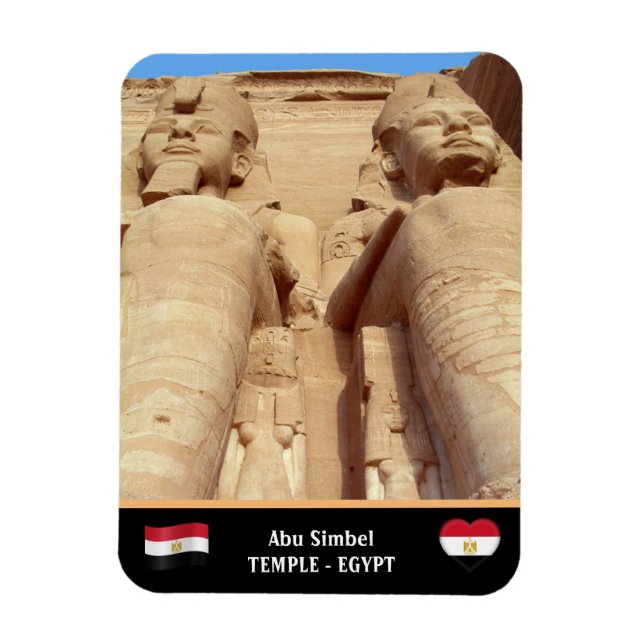 Abu Simbel Temple & Pharaoh statues /Ancient Egypt Magnet (Vertical)
