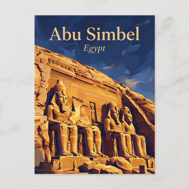 Abu Simbel Temples Egypt Postcard (Front)
