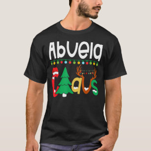 Abuela Claus Santa Tree Lights Reindeer Christmas T-Shirt