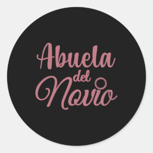 Abuela Del Novio Classic Round Sticker