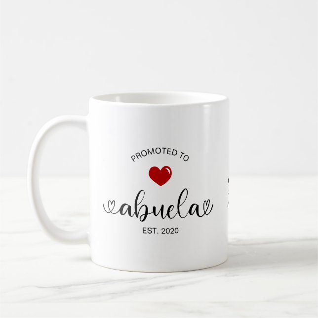 Abuela Established New Grandmother Gift Coffee Mug (Left)