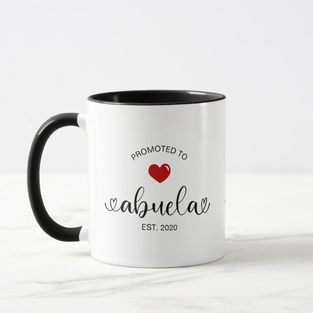 Abuela Established New Grandmother Gift Mug (Left)