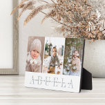Abuela | Grandchildren Photo Collage Plaque<br><div class="desc">Create a sweet gift for grandma with this three photo collage plaque. "YIAYIA" appears beneath your photos in chic gray lettering,  with your custom message and grandchildren's names overlaid.</div>