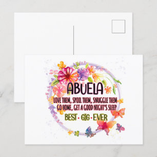 Abuela Love Them Spoil Them Snuggle Them Postcard