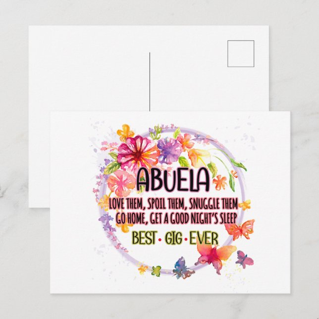Abuela Love Them Spoil Them Snuggle Them Postcard (Front/Back)