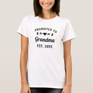 Abuela Nonna Nanna Grandmother Promoted To Grandma T-Shirt