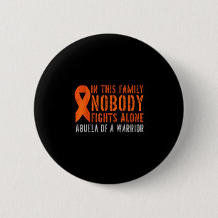 Abuela of a warrior family matching leukaemia 6 cm round badge