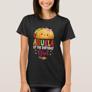 Abuela Of The Birthday Girl Pink Bow Taco Family M T-Shirt