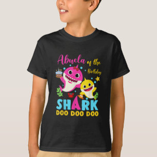 Abuela Of The Birthday Shark Mom Matching Family  T-Shirt