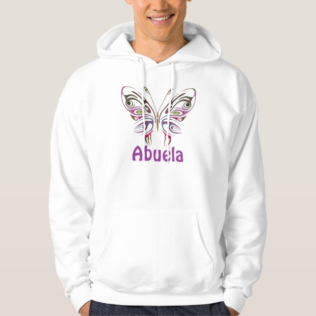 Abuela Personalised Butterfly Hoodie (Front)