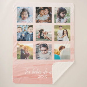 Abuela Pink Ombré Sherpa Blanket