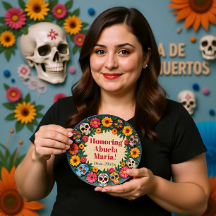 💀🎉Abuela’s Garden Tribute Día de los Muertos Paper Plate