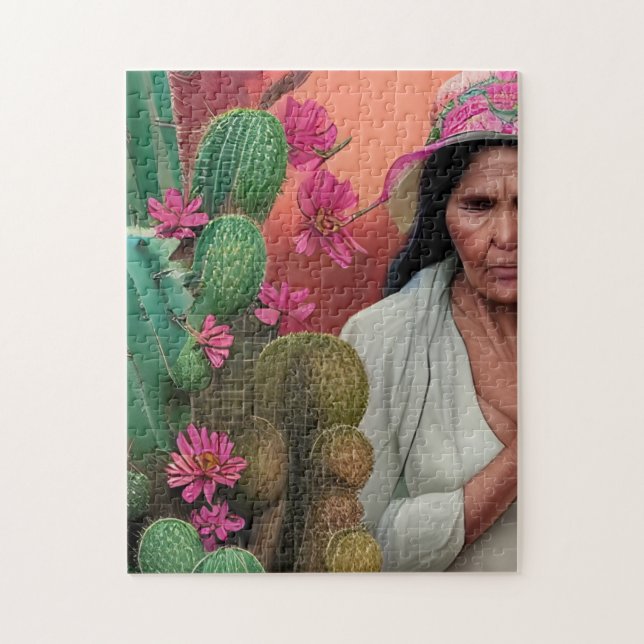 Abuela Surreal Floral Digital Art  Jigsaw Puzzle (Vertical)