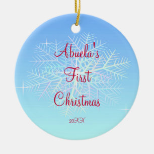 Abuela's First  Christmas Snowflake Ornament