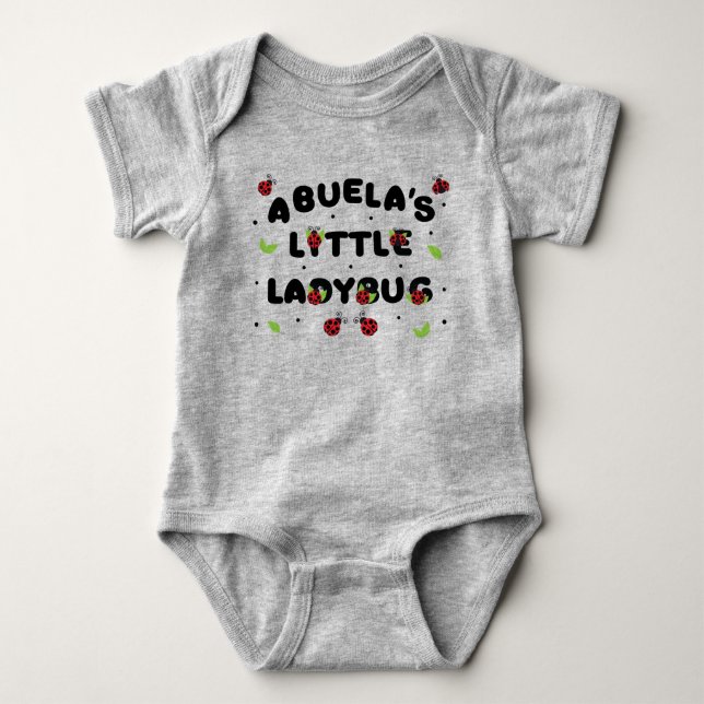 Abuela's Little Ladybug - Cute  Baby Bodysuit (Front)