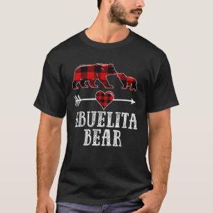 Abuelita Bear Christmas Grandma Bear Plaid Pajama T-Shirt