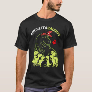Abuelitasaurus Abuelita 6 Kids Dinosaur Mother's D T-Shirt