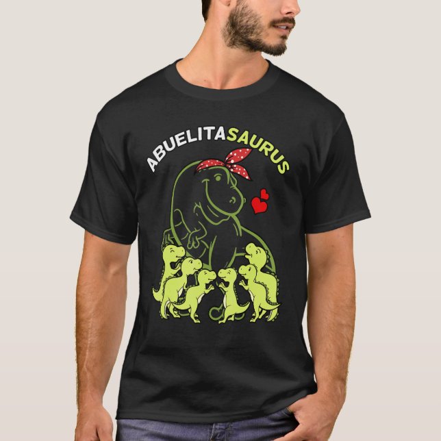 Abuelitasaurus Abuelita 6 Kids Dinosaur Mother's D T-Shirt (Front)