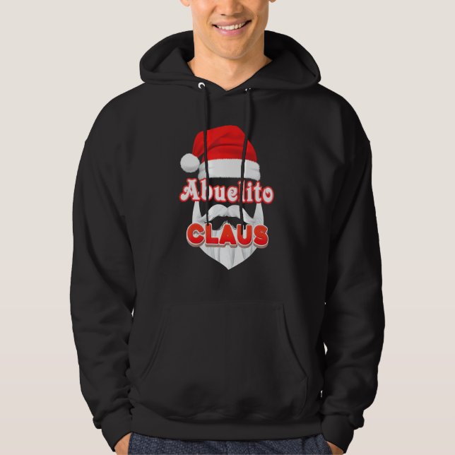 Abuelito Claus Christmas Santa Face Merry Ugly Swe Hoodie (Front)