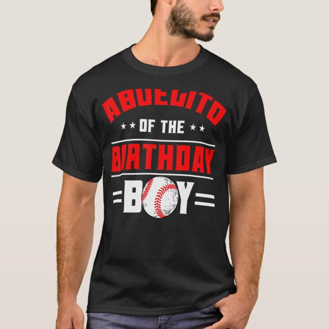 Abuelito Of The Birthday Boy Baseball Theme Family T-Shirt (Front)