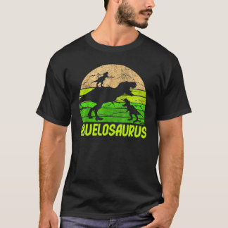 Abuelo Dinosaur Abuelosaurus 2 Two Kids Christmas T-Shirt