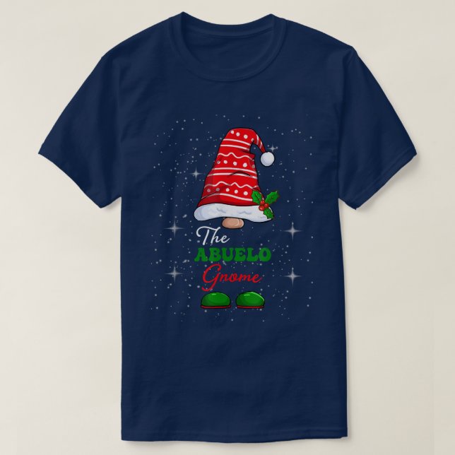 Abuelo Gnome Family Matching Christmas Funny Pajam T-Shirt (Design Front)