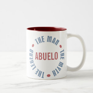 Abuelo Man Myth Legend Customisable Two-Tone Coffee Mug