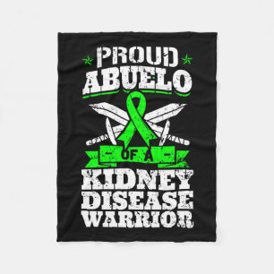 Abuelo Of A Kidney Disease Warrior Awareness Grand Fleece Blanket