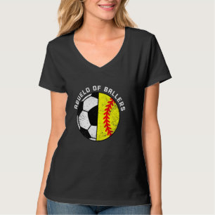 Abuelo Of Ballers Funny Soccer Softball Abuelo T-Shirt