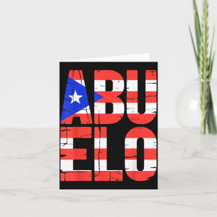 Abuelo Shirt Funny Puerto Rico Dad Grandpa Men Card