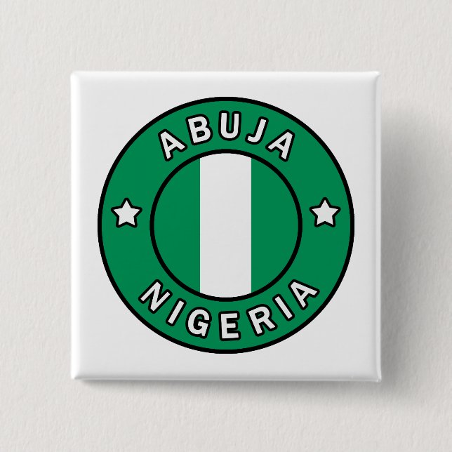 Abuja Nigeria 15 Cm Square Badge (Front)