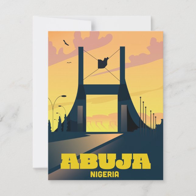 Abuja Nigeria City Gate Vintage travel poster (Front)