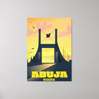 Abuja Nigeria City Gate Vintage travel poster Canvas Print