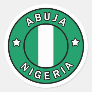 Abuja Nigeria Classic Round Sticker