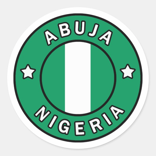 Abuja Nigeria Classic Round Sticker (Front)