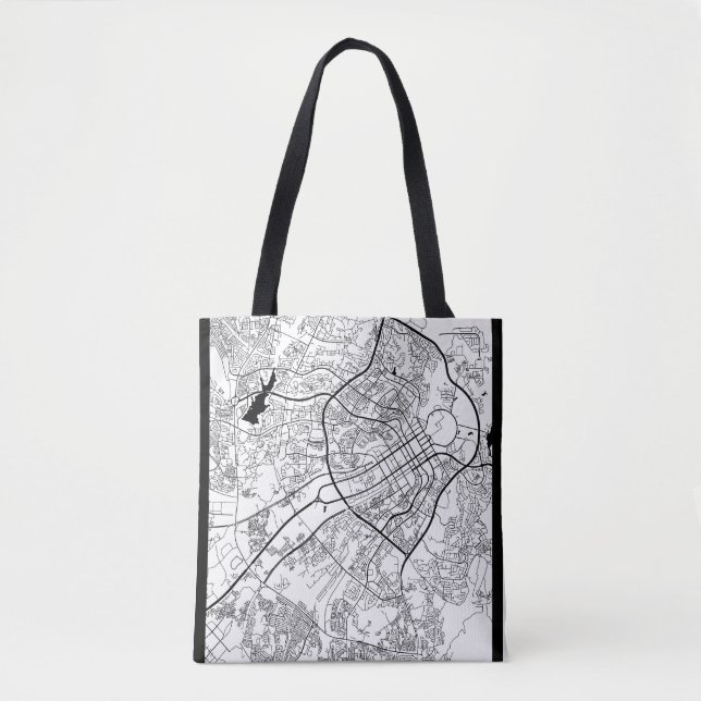 Abuja Nigeria Map Tote Bag (Front)