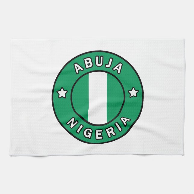 Abuja Nigeria Tea Towel (Horizontal)