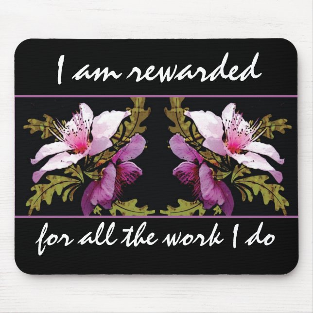 Abundance Affirmation Motivational Mousepad (Front)