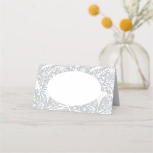 Abundance Botanical Silver Place Name Cards