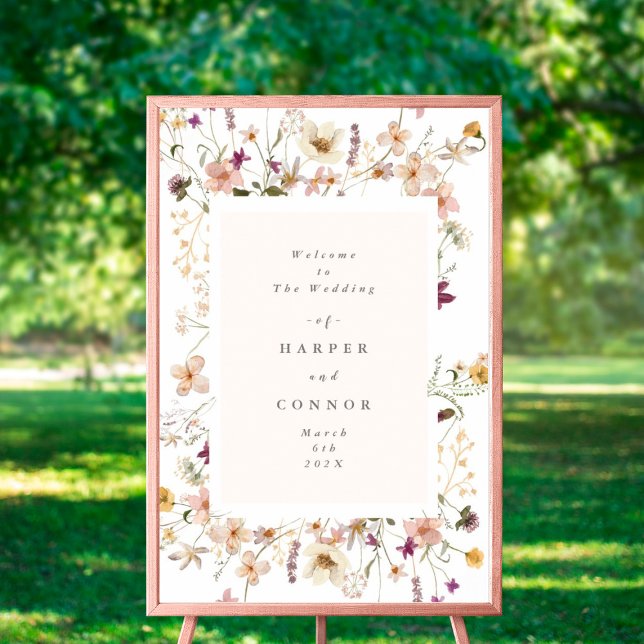 Abundance Dried Wildflower Pampas Wedding Poster (Creator Uploaded)