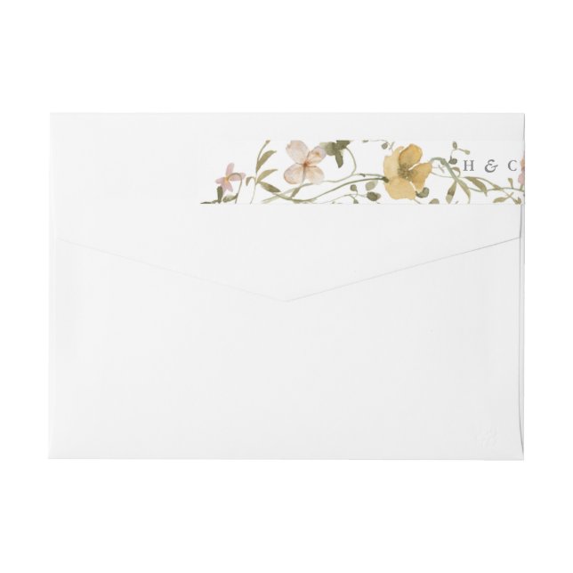 Abundance Dried Wildflower Pampas Wreath Wedding Wrap Around Label (Back)