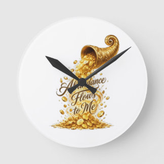 Abundance Flows to Me Wall Clock
