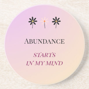 Abundance Mindset – Flowers of Abundance Coaster