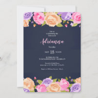Abundance of Flowers Bridal Shower Invitation