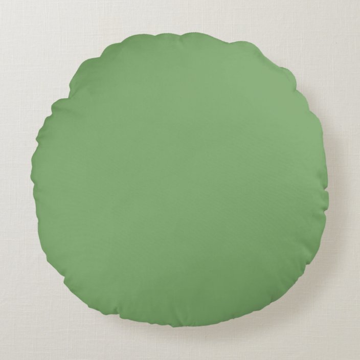 Abundance of Green Solid Colour Organic Green Round Cushion Zazzle.co.uk
