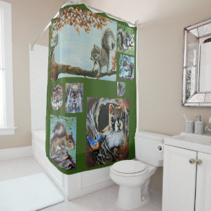 ABUNDANCE OF SQUIRRELS SHOWER CURTAIN