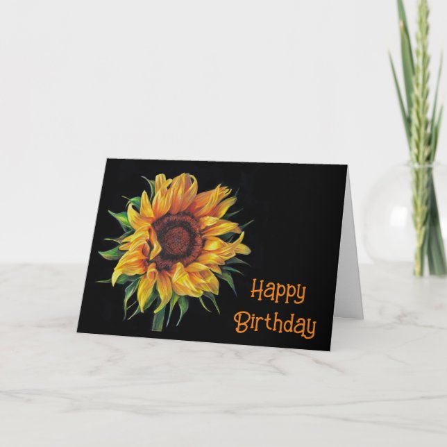 **ABUNDANCE OF SUNFLOWERS** BIRTHDAY CARD (Front)