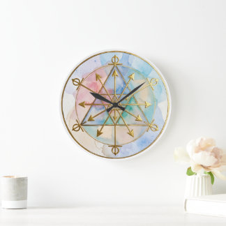 Abundance Radionic Symbol Art Large Clock